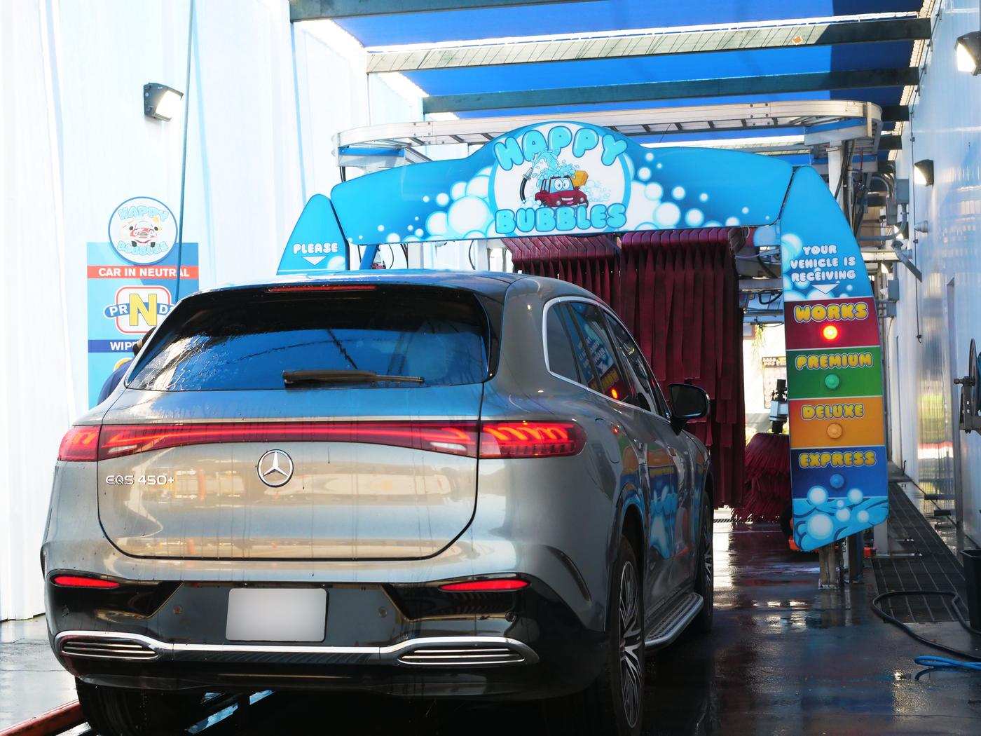 Car rolling toward the tunnel exit